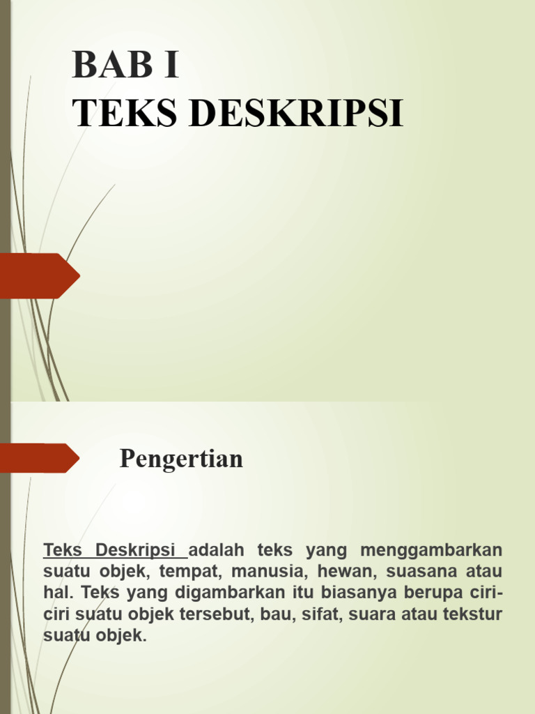Pengertian dan Struktur Teks Deskripsi | PDF