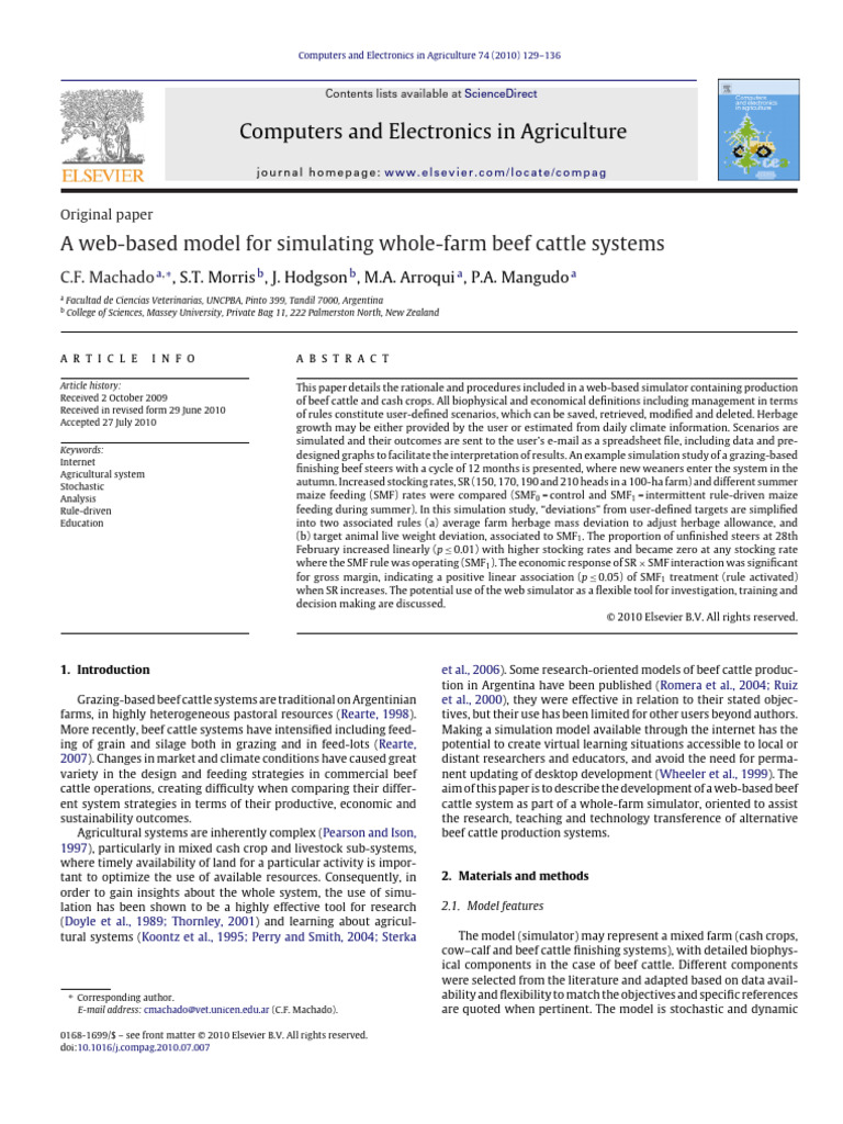Web Cattle | PDF | Simulation | Cattle