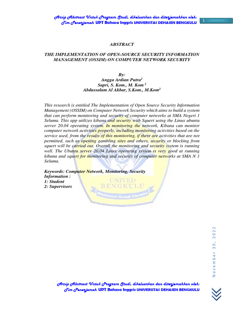 OSSIM for Computer Network Security | PDF