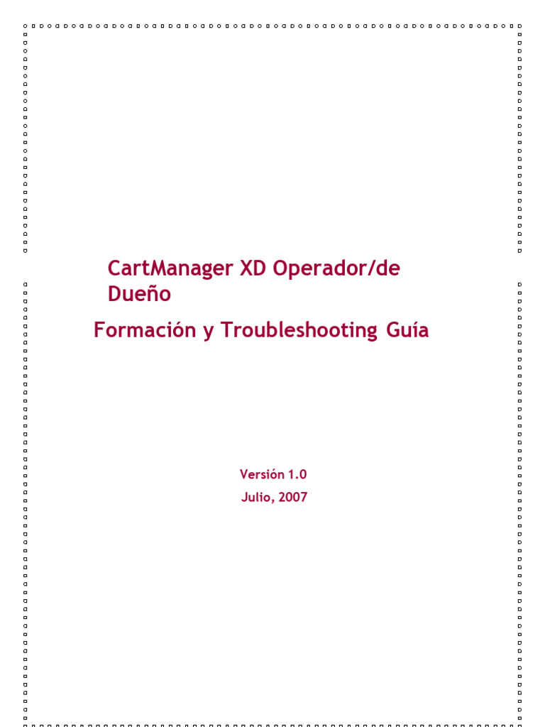 CartManager XD Owner-Operator Guid | PDF | Control remoto | Carro