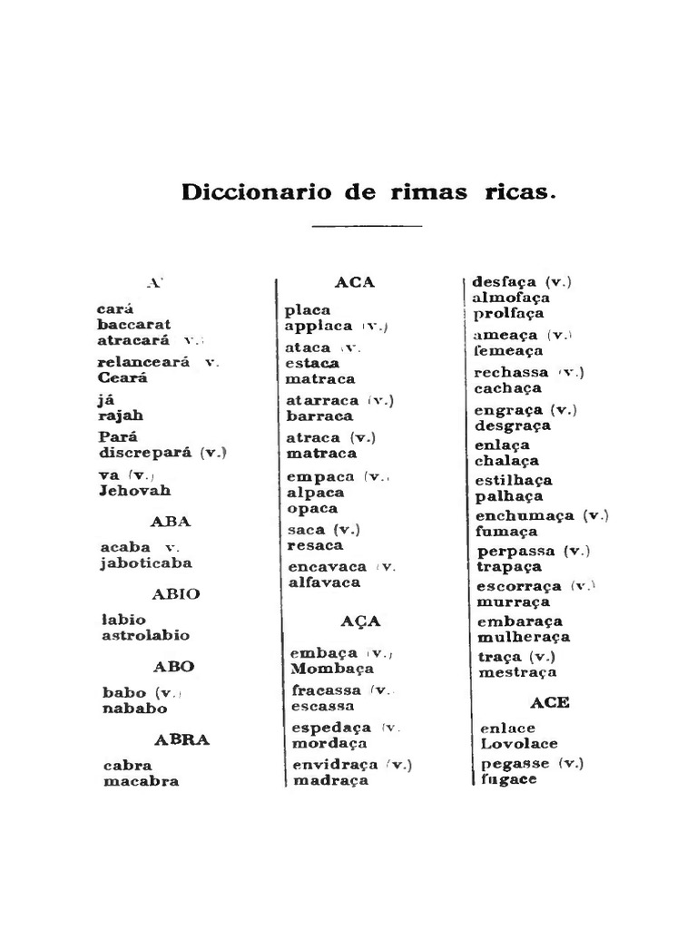 Rimas Ricas: Dicionário de Rimas | PDF | História
