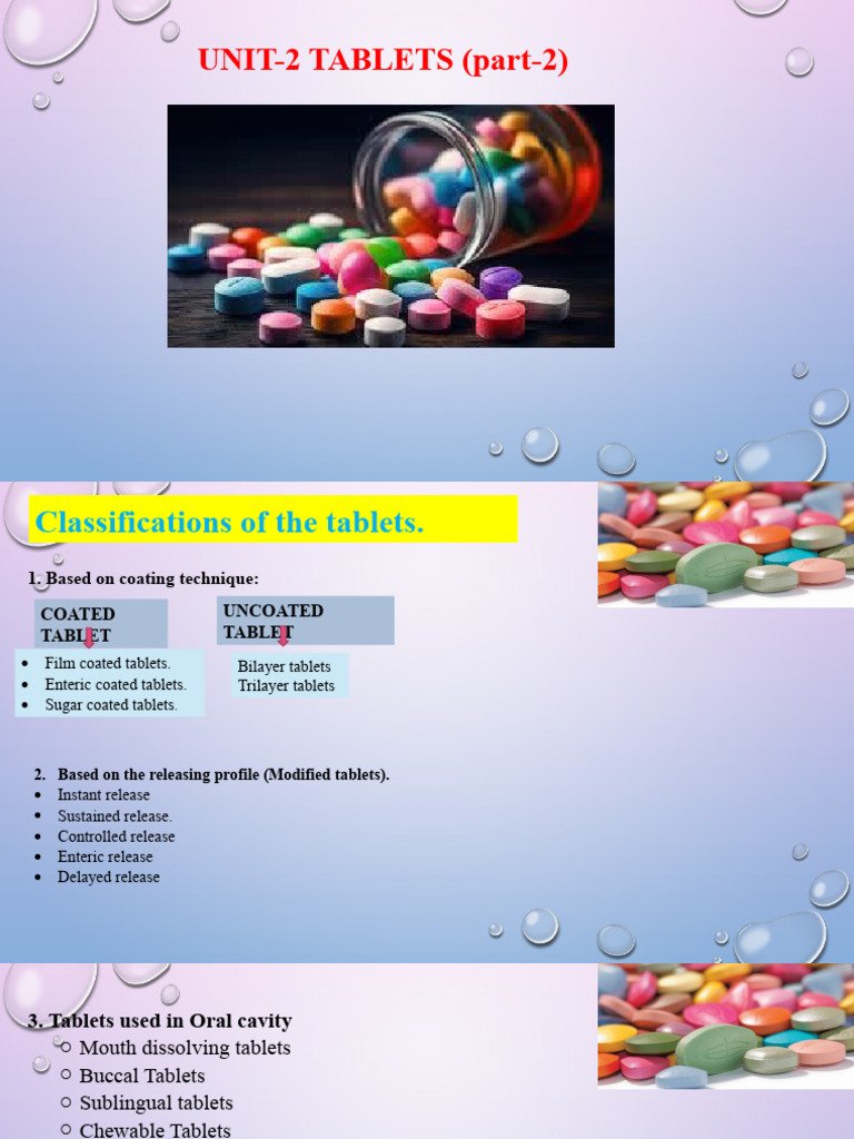 IP-I, Unit-2, Part-2 | PDF | Tablet (Pharmacy) | Pharmaceutical Sciences