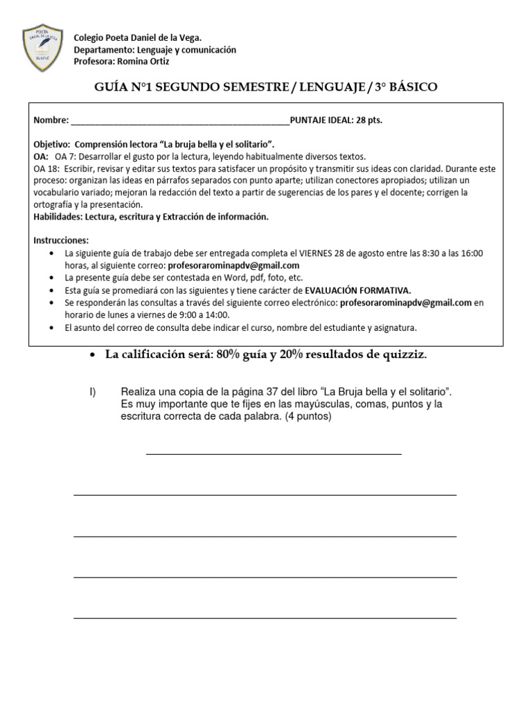 3°b Lenguaje 2S G1 | PDF | Escritura | Comunicación humana