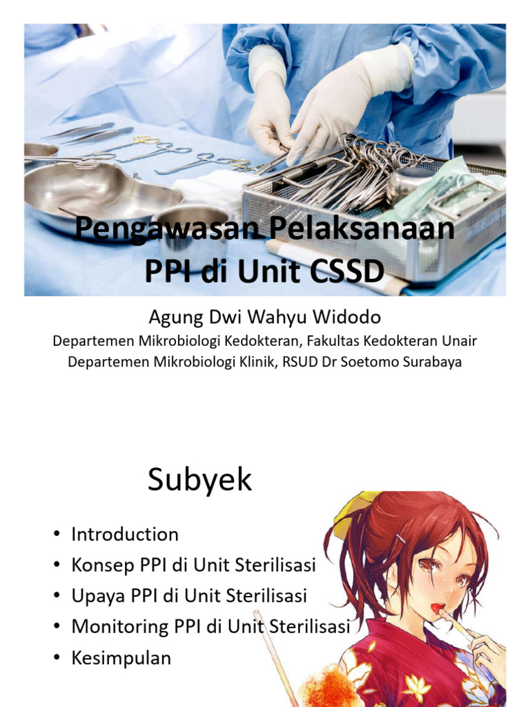 Pengawasan PPI di Unit CSSD Rumah Sakit | PDF