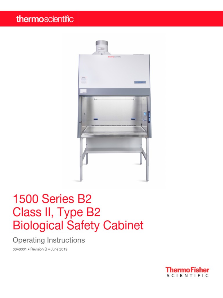 Rev B - 1500 Series B2 Class II B2 Biological Safety Cabinet ...