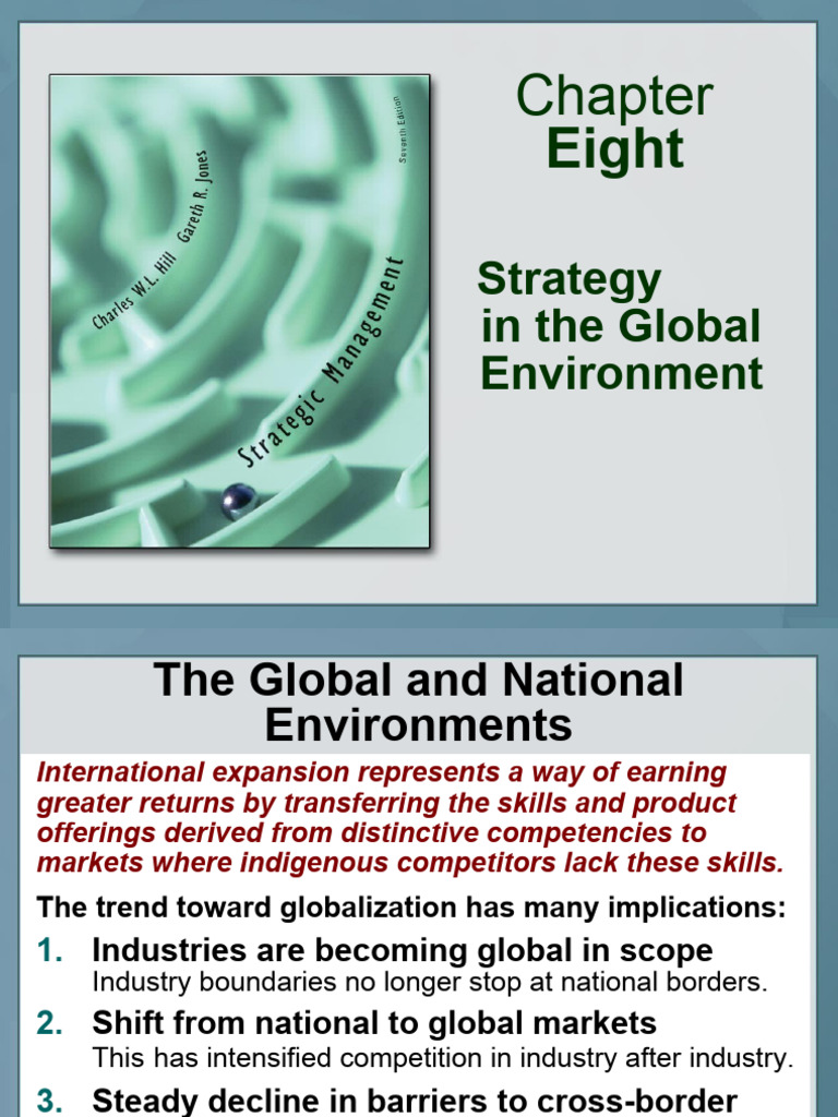 Eight: Strategy in The Global Environment | PDF | Franchising | Market ...