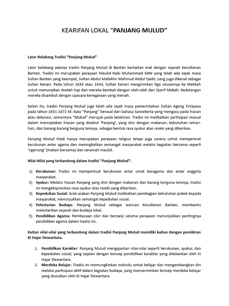 Tradisi Panjang Mulud di Banten | PDF | Agama & Spiritualitas