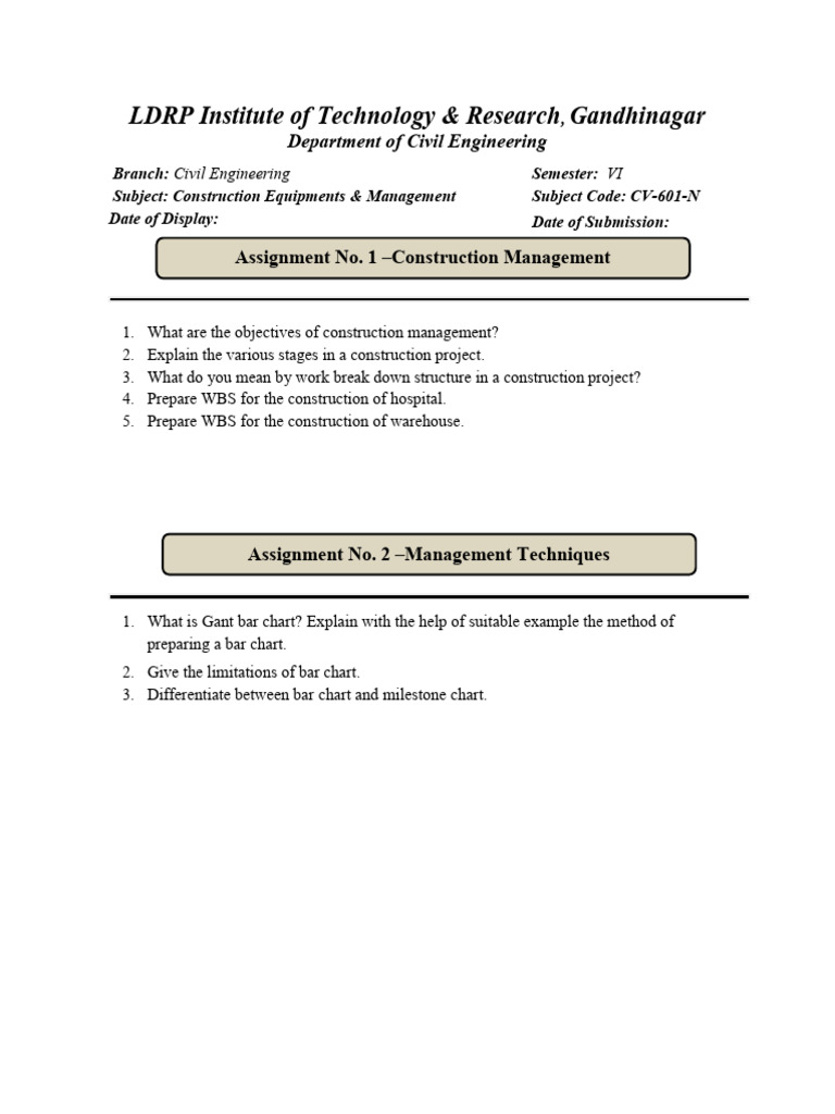 Construction Management Techniques Overview | PDF | Technology ...