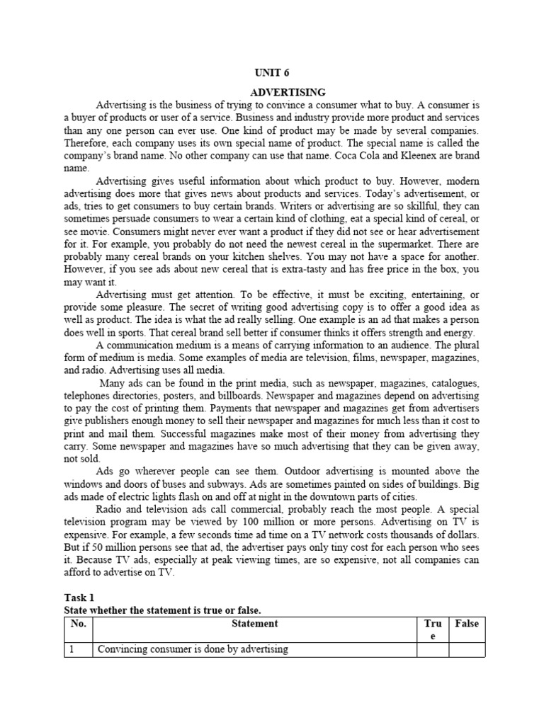 Understanding Advertising Basics | PDF | Advertising | Verb