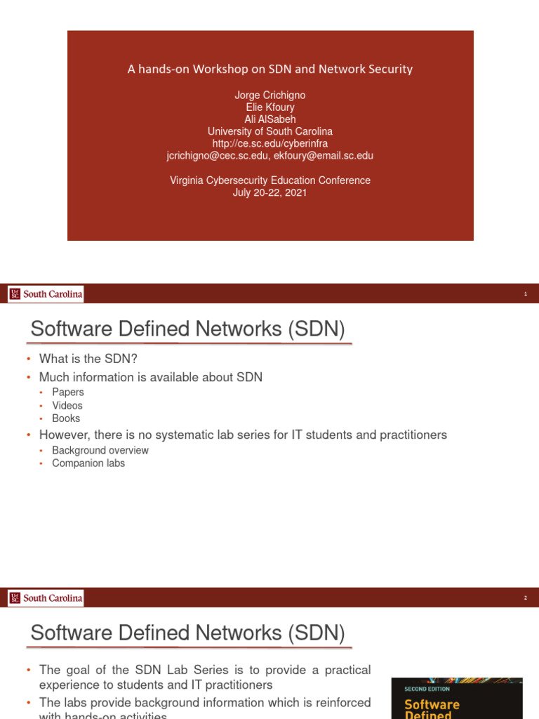 Day 1 - Introduction To Software Defined Networking | PDF | Computer ...