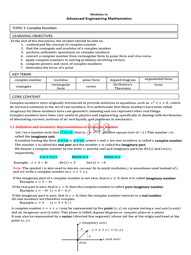 Complex Numbers: Concepts and Operations | PDF | Complex Number | Numbers