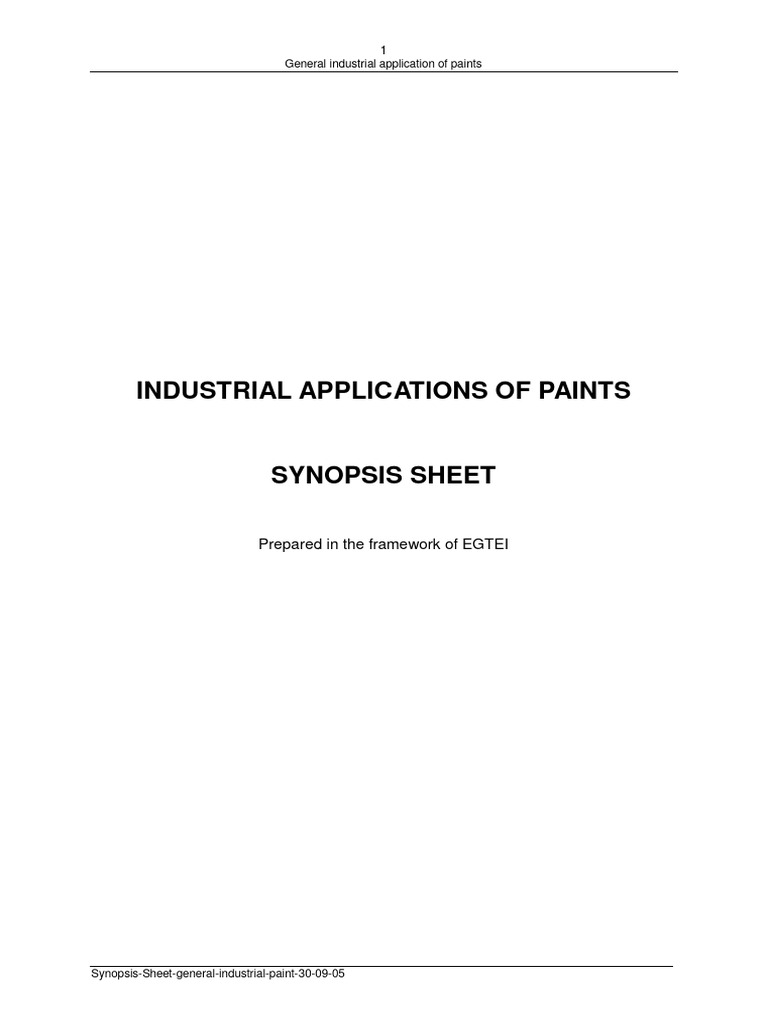 Ss General Industrial Paint 300905 | PDF | Paint | Emission Intensity