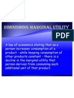 Dimishing Marginal Utility