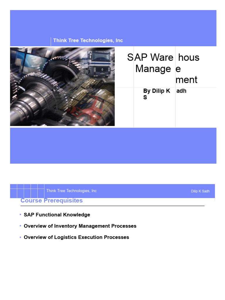 WM SAP Course Slides | PDF | Logistics | Warehouse