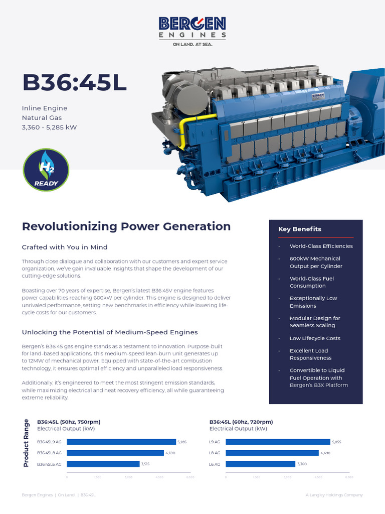 B36:45L Gas Engine Technical Manual | PDF | Engines | Fuels