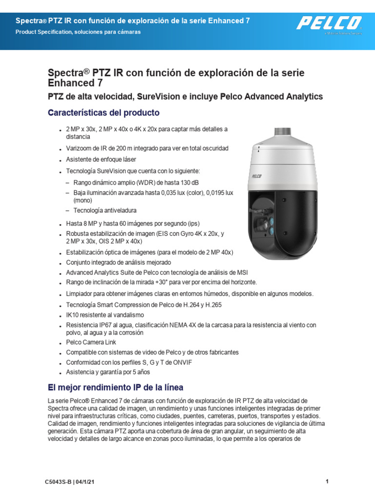 PELCO | PDF | Cámara | Yo Pv6