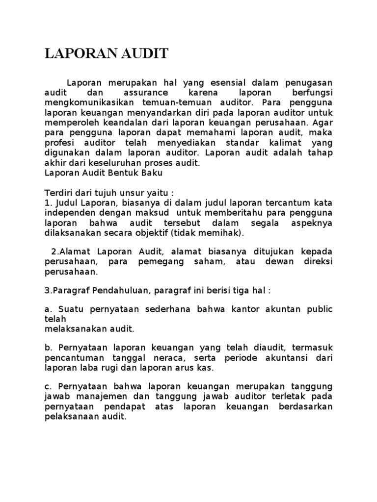 Laporan Audit