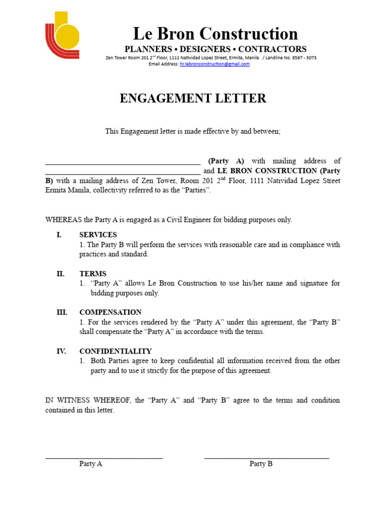 Engagement Letter | PDF