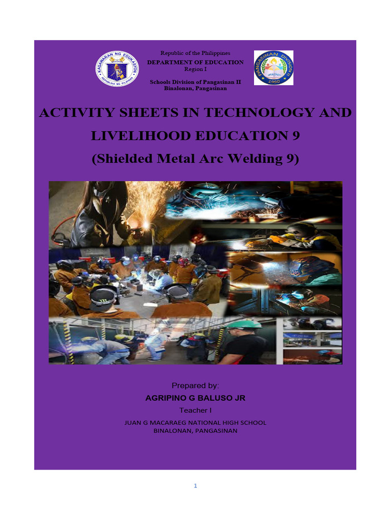 Smaw 9 activity sheets pdf welding construction