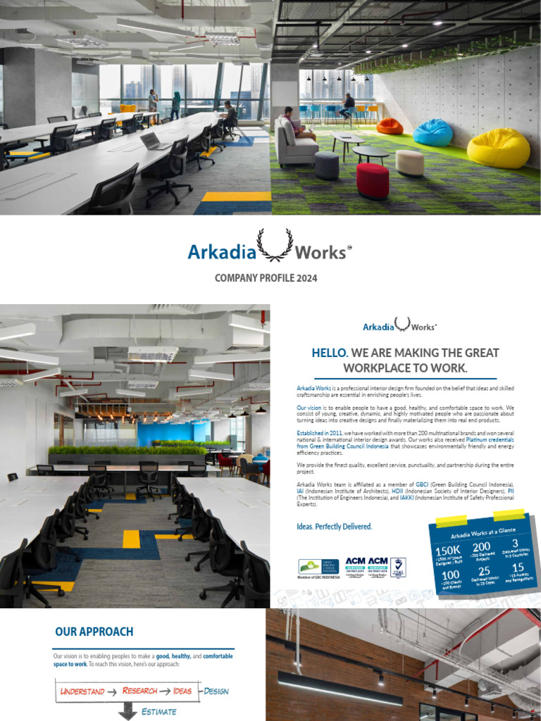 Arkadia Works Company Profile 2024 | PDF | Jakarta | Green Building