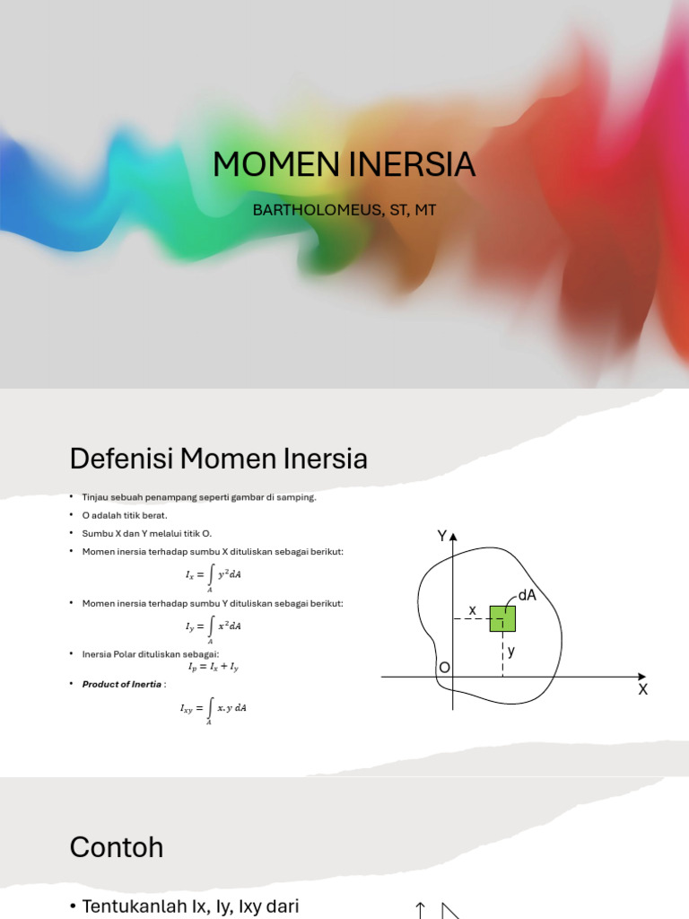 Momen Inersia (Bagian 1) | PDF | Metode & Bahan Ajar