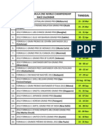 2012 FIA Formula One World Championship Race Calendar