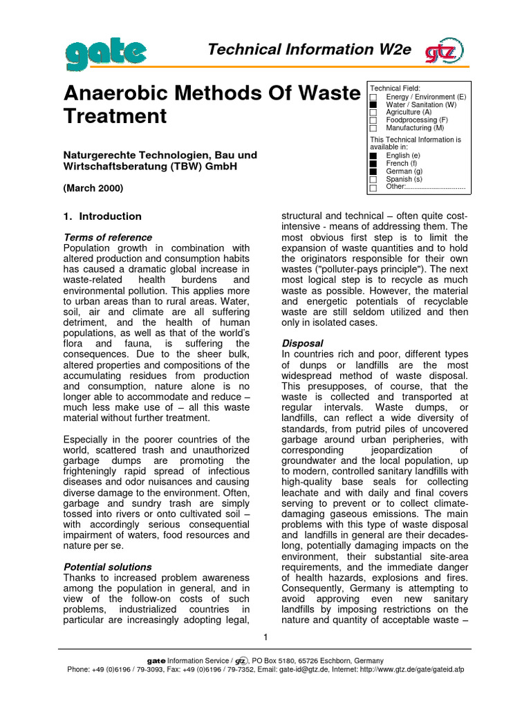 Waste Treatment Methods Pdf