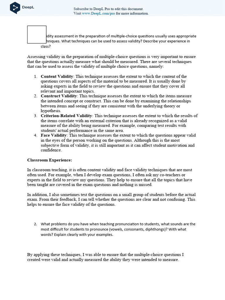 Validity Assessment in Language Testing | PDF | Validity (Statistics ...