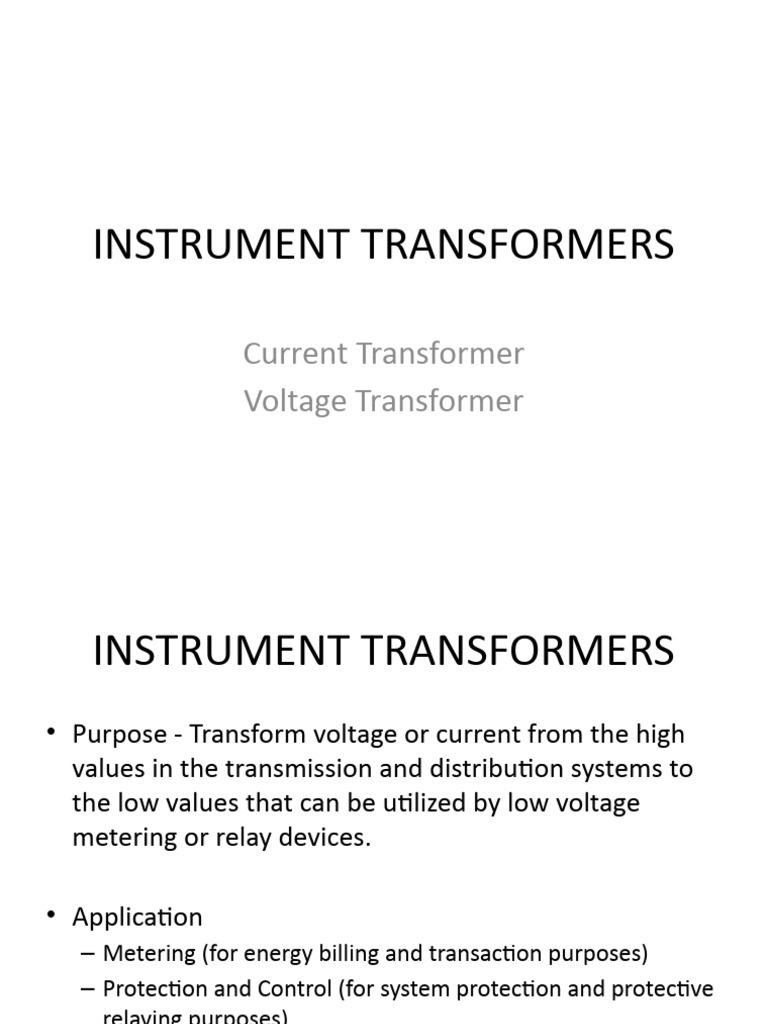 Instrument Transformers Guide | PDF | Transformer | Power Electronics