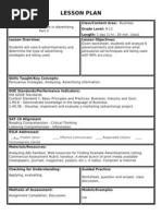 Grade 4 Advertisement Lesson Plan | PDF | Propaganda | Advertising