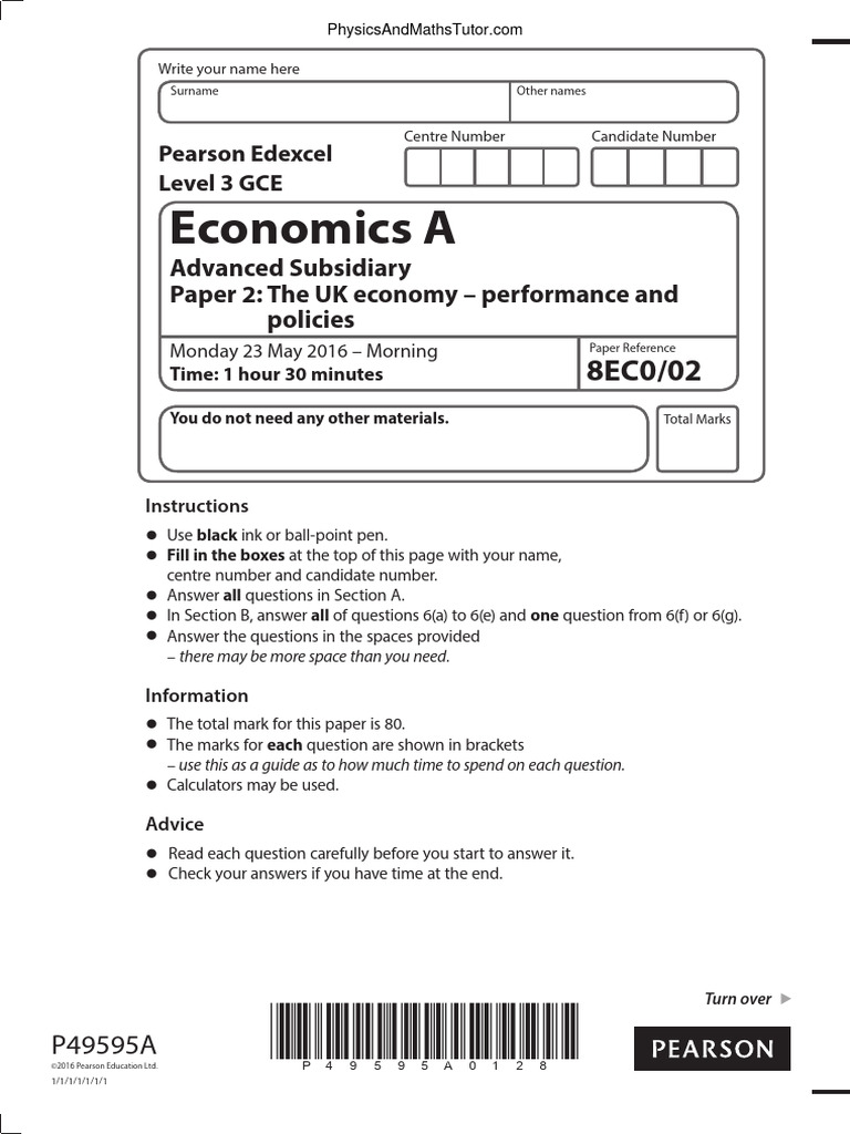 Economics A Level Paper 2 Guide | PDF | Inflation | Deflation