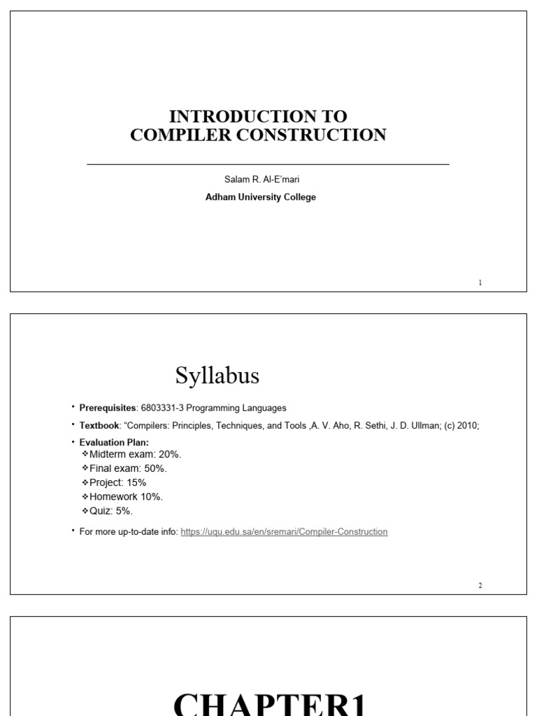 CH 1 | PDF | Compiler | Programming