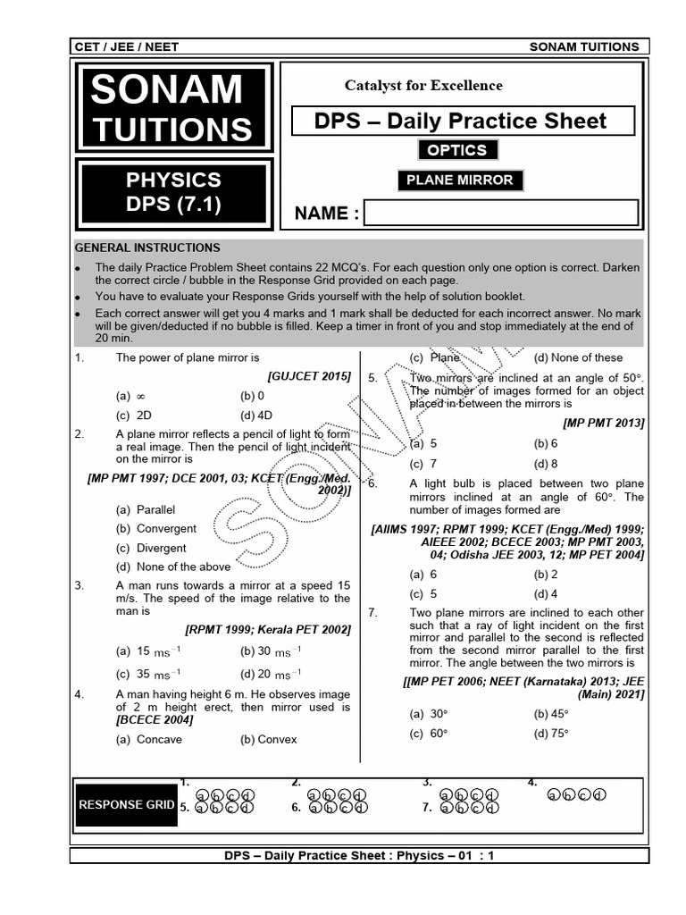Plane mirror pdf mirror reflection physics 