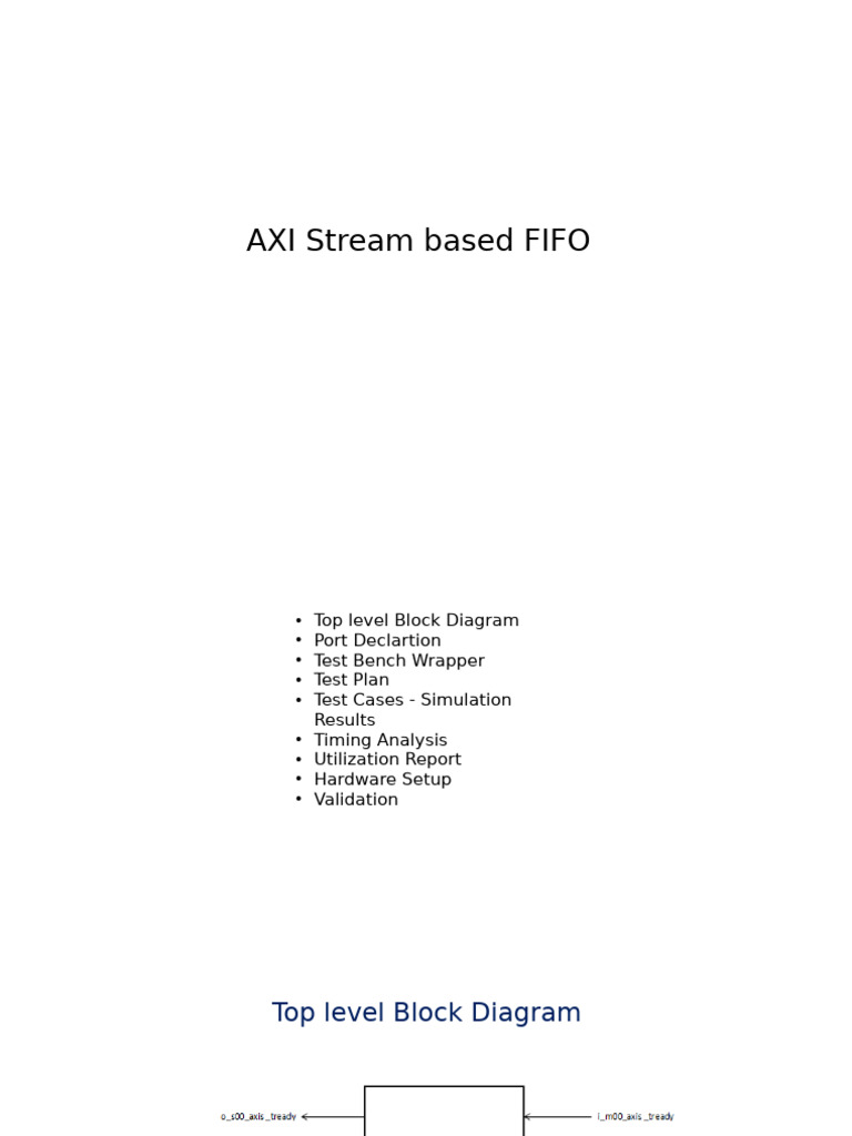 09 Axi Stream Fifo | PDF | Input/Output | Computer Architecture