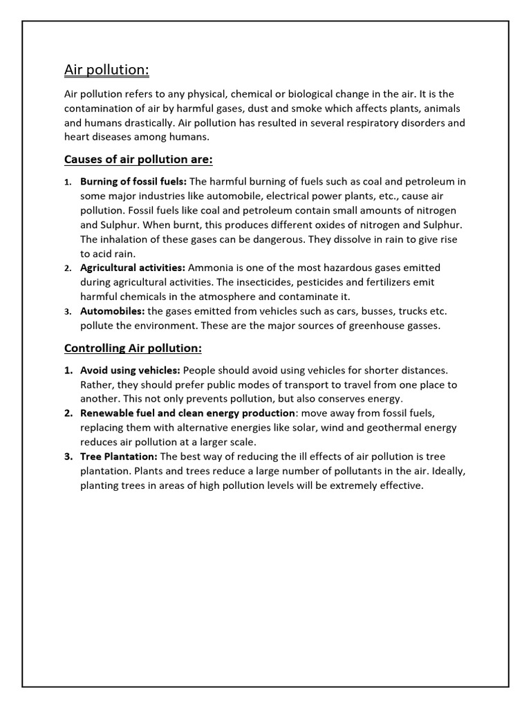 Air, Water, Soil Pollution | PDF | Water Pollution | Pollution