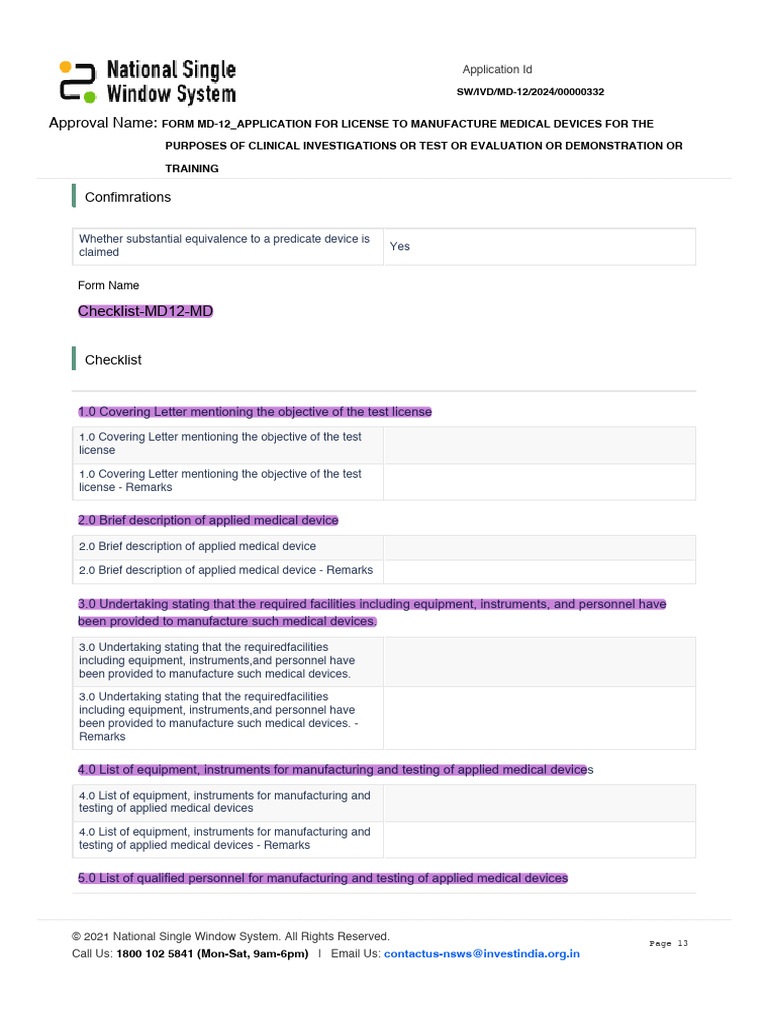 IVD Medical Device Manufacturing License | PDF | Medical Device | Medicine