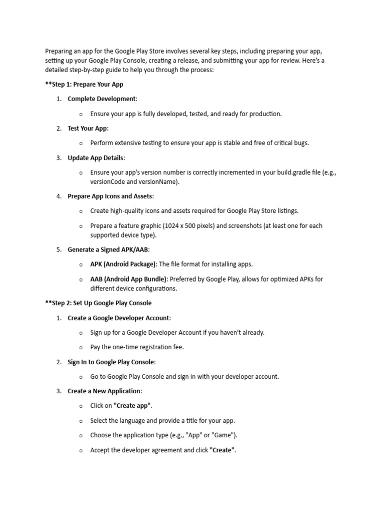 Google Play Store App Preparation Guide | PDF | Google Play | Mobile App