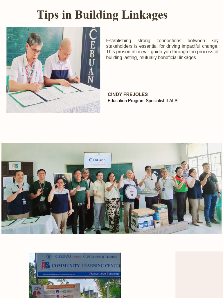 Building Meaningful Linkages Pdf Goal Collaboration