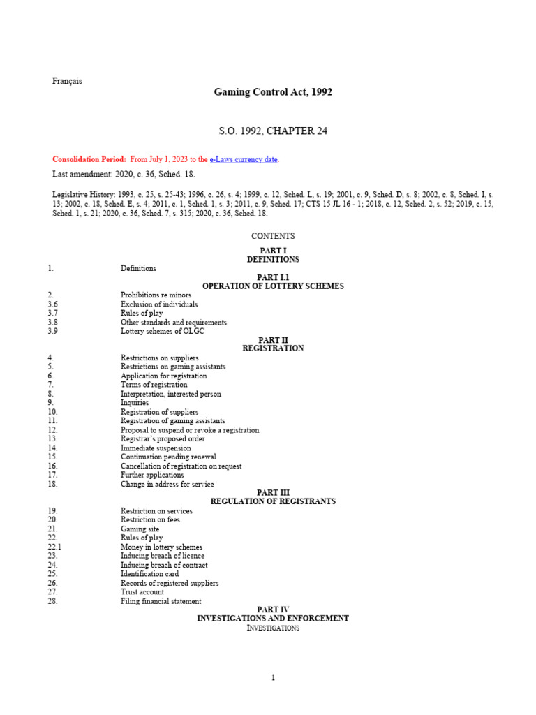 Gaming Control Act 1992 PDF Search Warrant Domain Name Registrar
