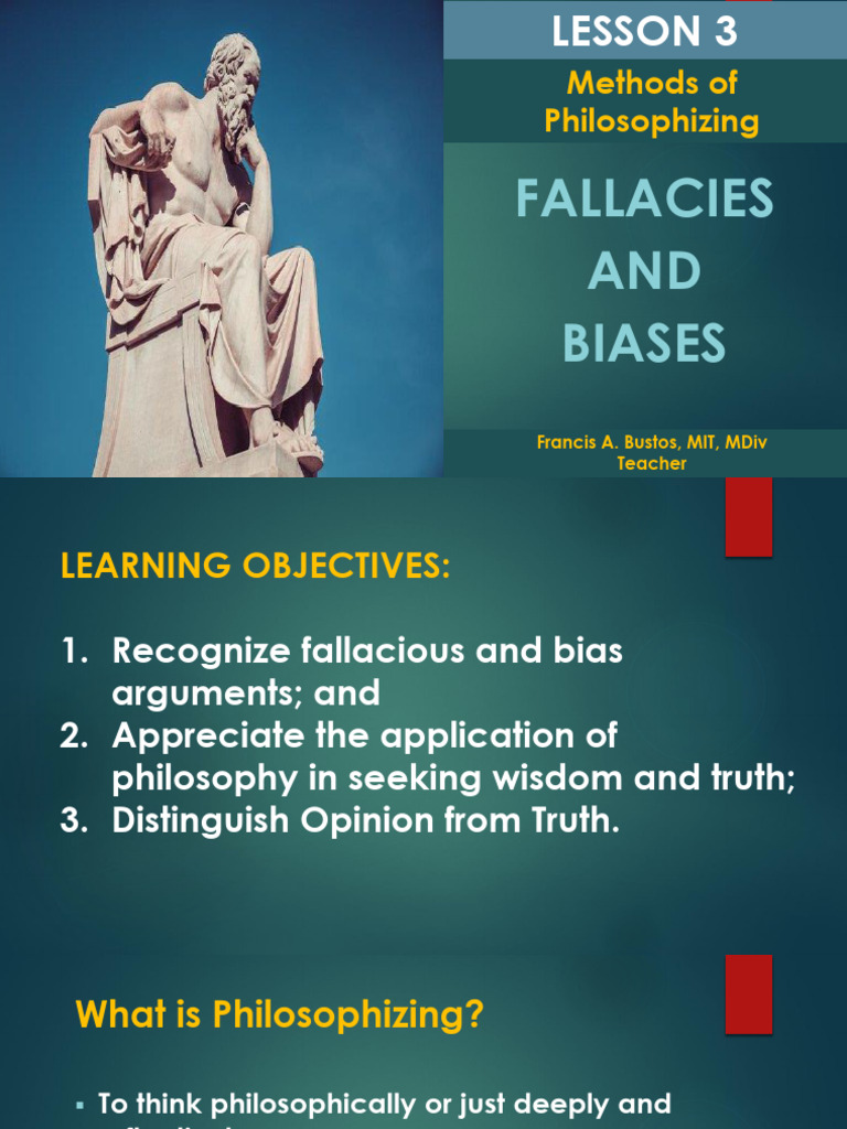 Understanding Fallacies and Biases in Philosophy | PDF | Truth | Knowledge