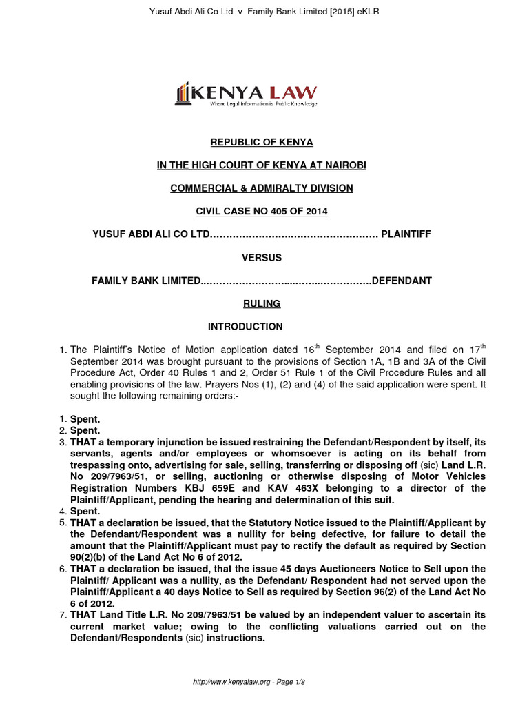 Civil Case No 405 of 2014 | PDF | Legal Remedy | Real Estate Appraisal