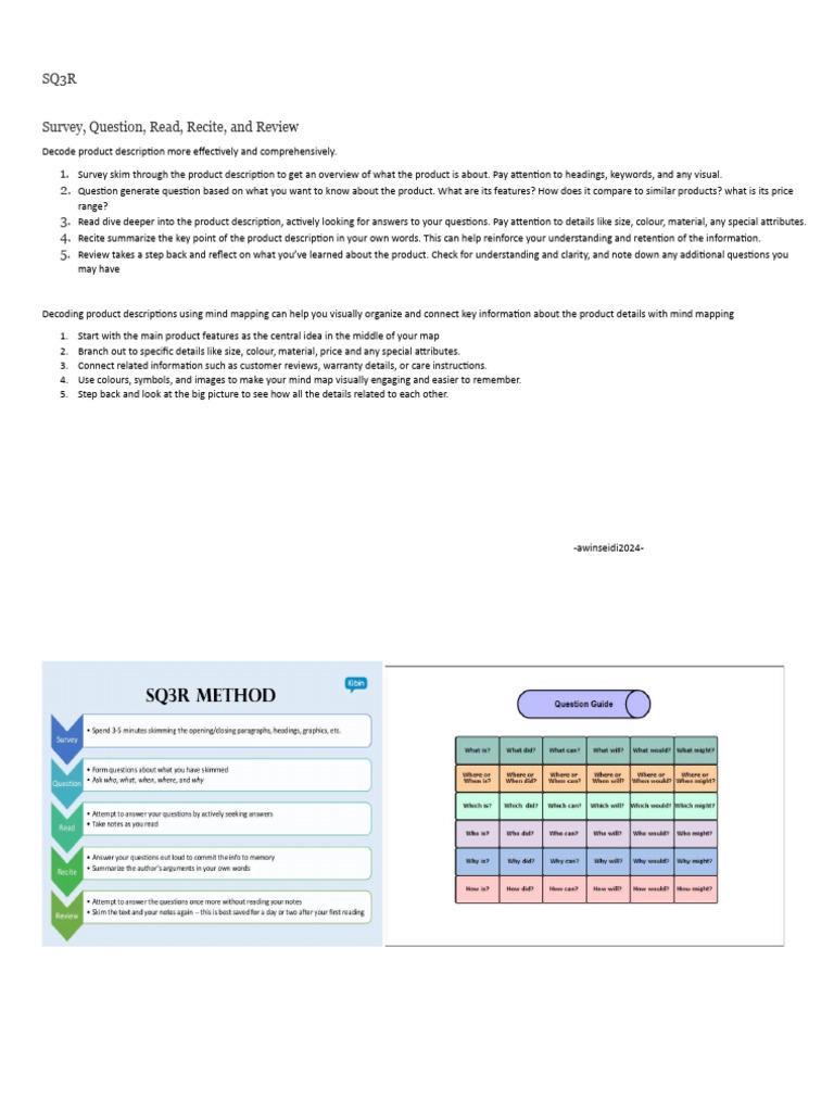 SQ3R | PDF | Retail | Marketing