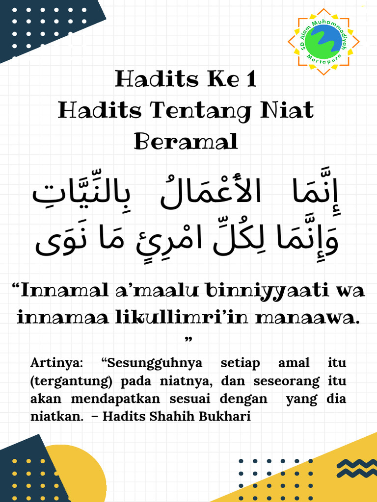 Hadits Tentang Niat dan Amal | PDF