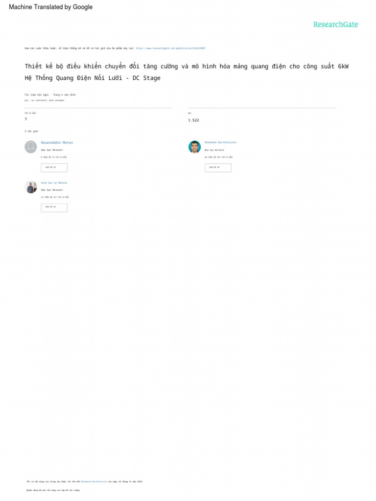 Photovoltaic Array Modelling and Boost-Converter | PDF