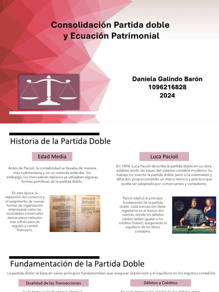 Historia y Principios de la Partida Doble | PDF | Contabilidad | Business