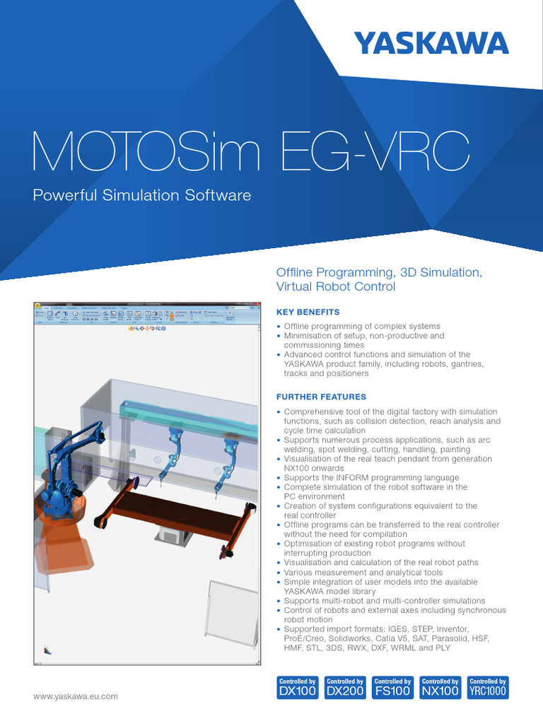 Motoman Flyer Software MOTOSimeg VRC | PDF | Simulation | Visualization ...