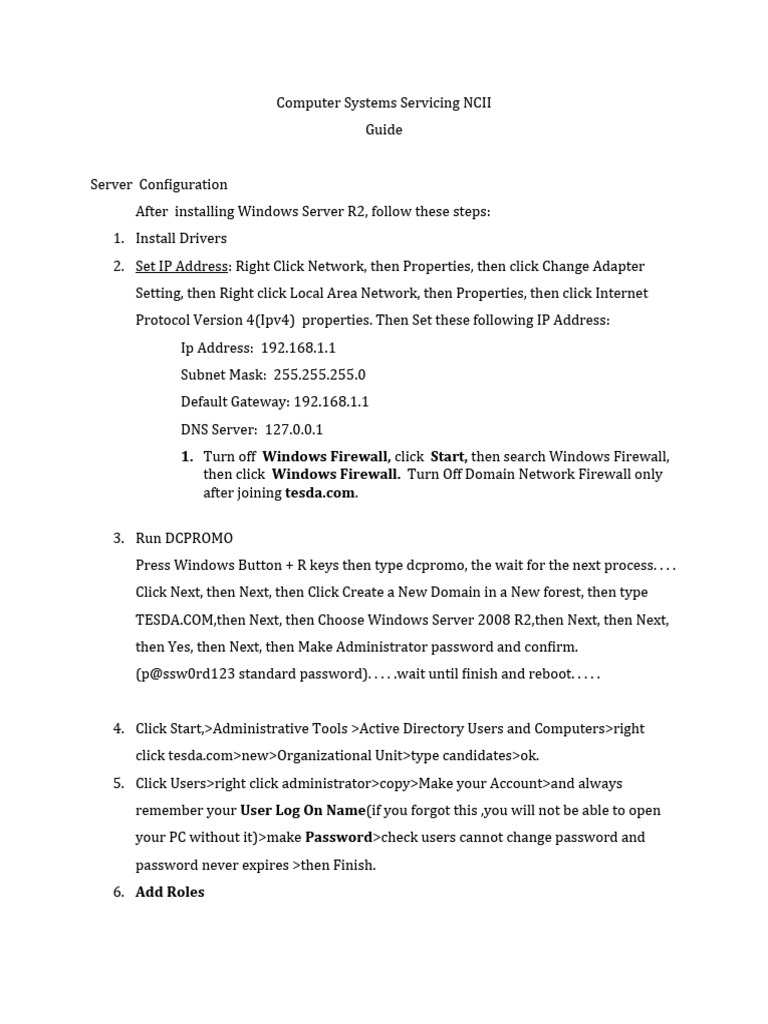 Windows Server R2 Configuration Guide | PDF