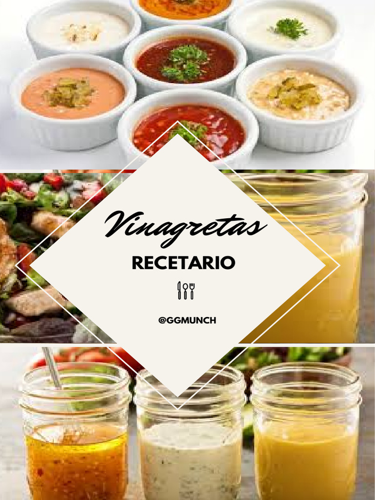 Recetas de Vinagretas Variadas | PDF | ensalada | Vinagreta