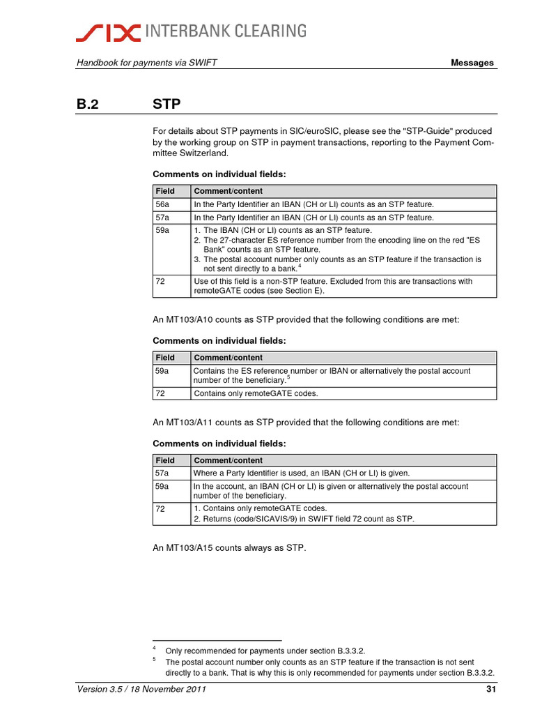 SWIFT Handbook Pages 31 | PDF | Banking | Payments