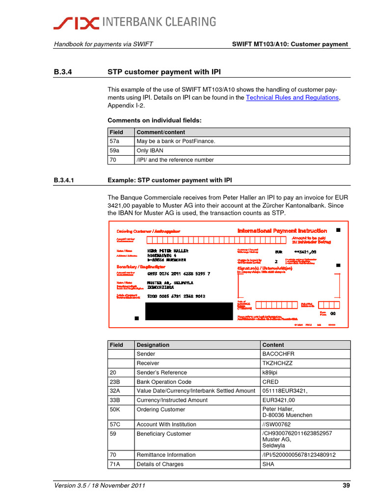 SWIFT Handbook Pages 39 | PDF | Finance & Money Management | Technology ...